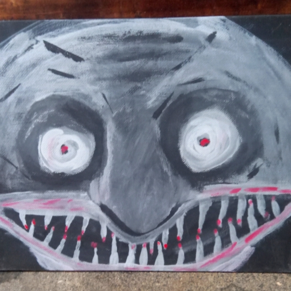 Acrylic On 8x11 Canvas Panel "Dinner Guest". Comes With The Verse And Image.